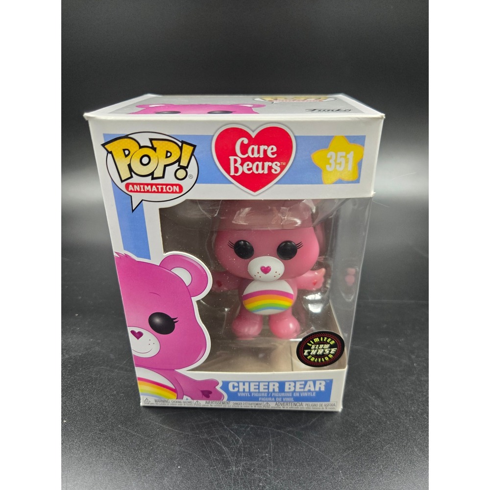Funko Pop Care Bears Cheer Bear 351 Limited Glow Chase Edition Vinyl Figure